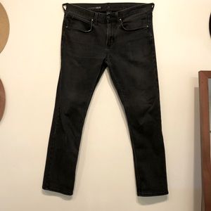 Black Slim Fit Straight Jeans